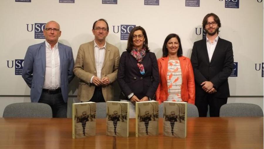 De esquerda a dereita, Juan Blanco, Anxo Lorenzo, Dolores Álvarez, María Barral e Javier Ares. Foto: Servimav-USC De esquerda a dereita, Juan Blanco, Anxo Lorenzo, Dolores Álvarez, María Barral e Javier Ares. Foto: Servimav-USC