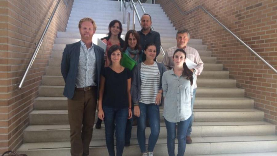Responsables do proxecto Elisa (Estrella Romero no centro) cos colaboradores de Suecia e Holanda Responsables do proxecto Elisa (Estrella Romero no centro) cos colaboradores de Suecia e Holanda