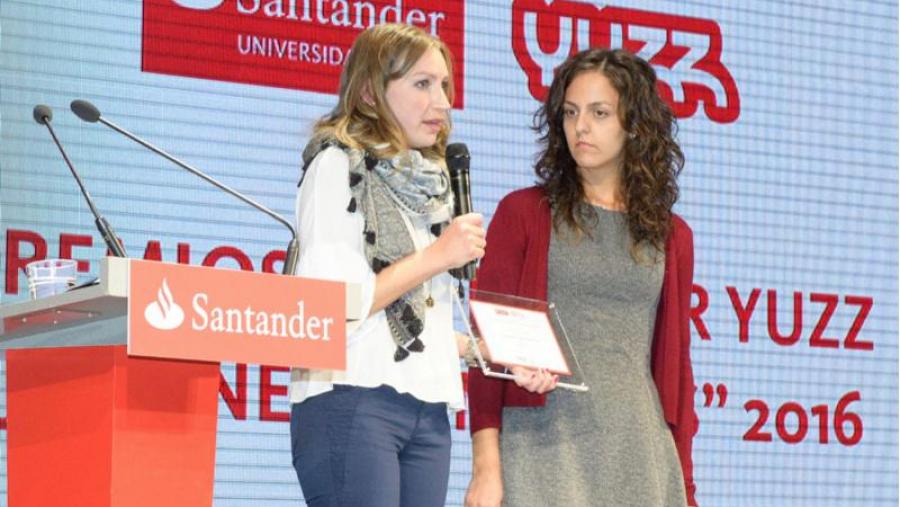 As emprendedoras do Centro Yuzz Santiago Matilde Durán Lobato e Sofía Mendes Saraiva gañan o Yuzz Muller As emprendedoras do Centro Yuzz Santiago Matilde Durán Lobato e Sofía Mendes Saraiva gañan o Yuzz Muller