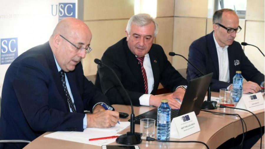 De esquerda a dereita, Martí Parellada, Juan Viaño e Senén Barro. Foto. Santi Alvite De esquerda a dereita, Martí Parellada, Juan Viaño e Senén Barro. Foto. Santi Alvite