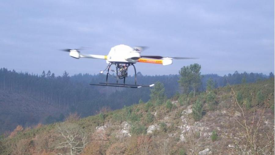 Voo dun vehículo aéreo non tripulado Voo dun vehículo aéreo non tripulado
