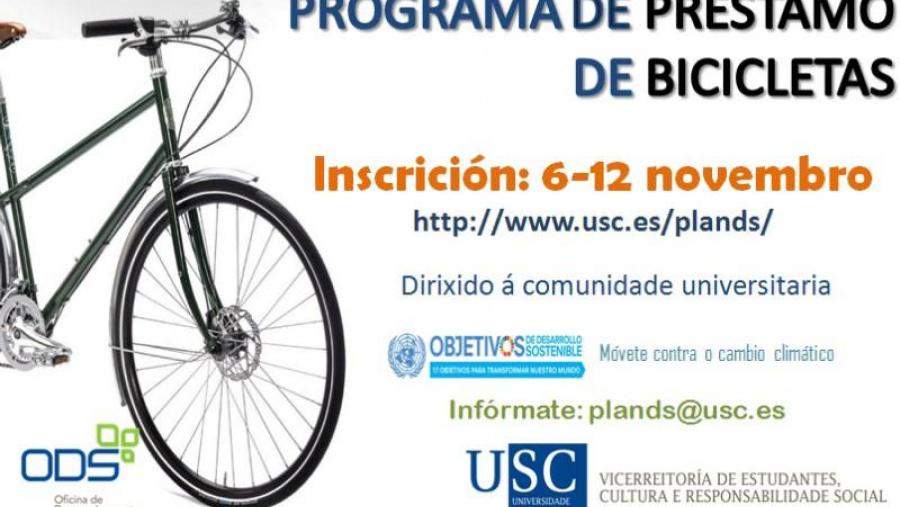 O luns abre o prazo para solicitar unha bicicleta en préstamo O luns abre o prazo para solicitar unha bicicleta en préstamo