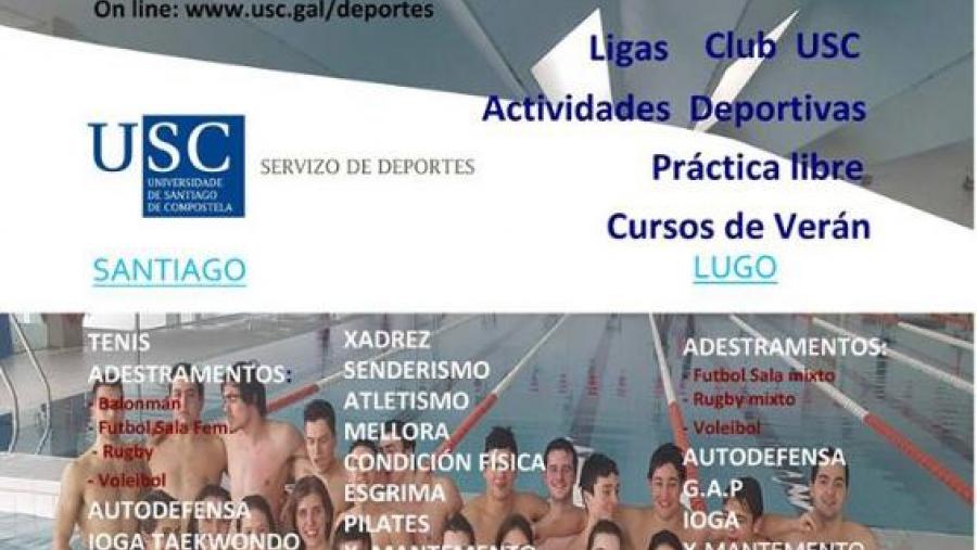 Cartaz da programación do Servizo de Deportes da USC en Compostela e Lugo Cartaz da programación do Servizo de Deportes da USC en Compostela e Lugo