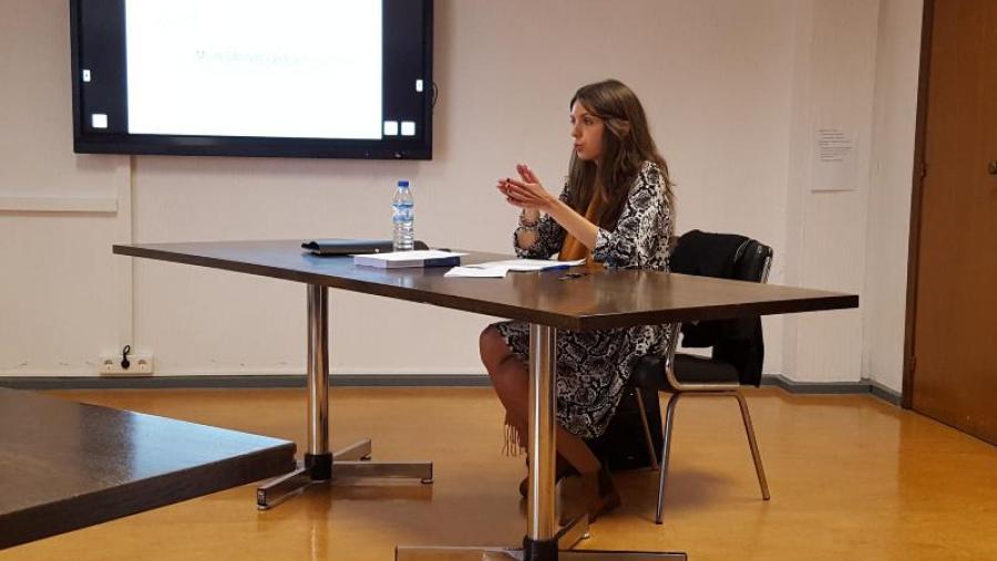 Ana Isabel Dias Moreira, na defensa da súa tese doutoral Ana Isabel Dias Moreira, na defensa da súa tese doutoral