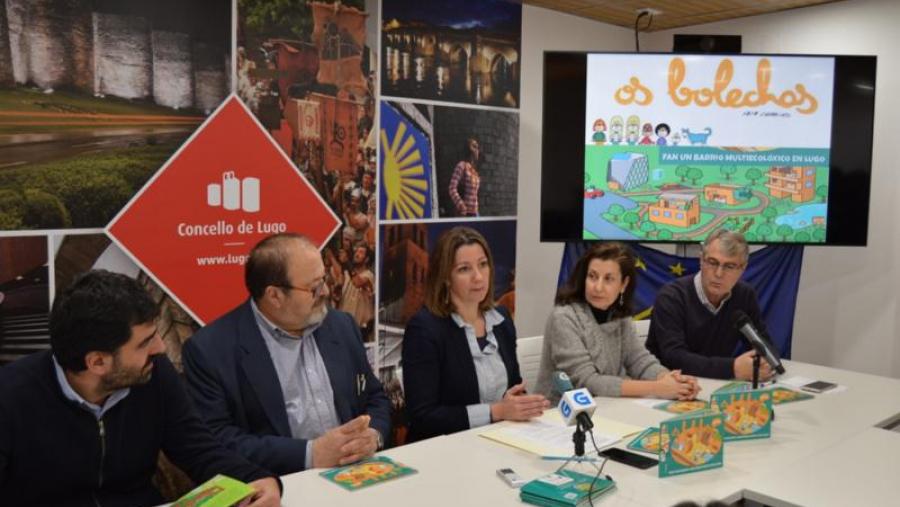 De esquerda a dereita, Piñeiro, Fernández, Méndez, López e Martínez, na presentación do novo título de 'Os Bolechas' De esquerda a dereita, Piñeiro, Fernández, Méndez, López e Martínez, na presentación do novo título de 'Os Bolechas'