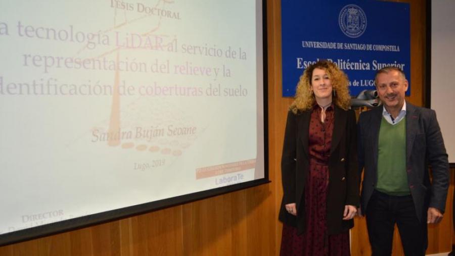 Sandra Buján Seoane e David Miranda, na EPS de Enxeñaría de Lugo Sandra Buján Seoane e David Miranda, na EPS de Enxeñaría de Lugo