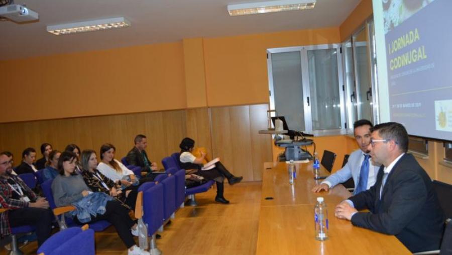 Francisco Fraga e José A. López, na apertur das xornadas Francisco Fraga e José A. López, na apertur das xornadas