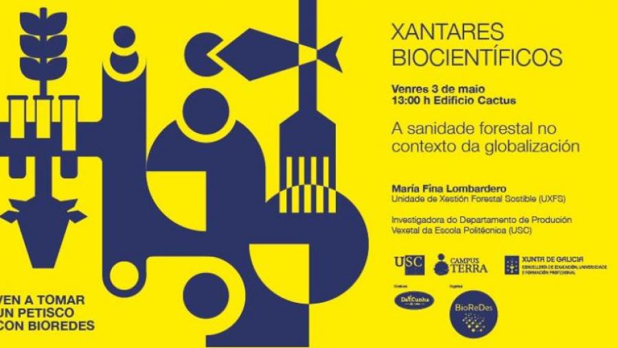 Cartaz da nova sesión dos Xantares Biocientíficos promovidos por BioReDes Cartaz da nova sesión dos Xantares Biocientíficos promovidos por BioReDes