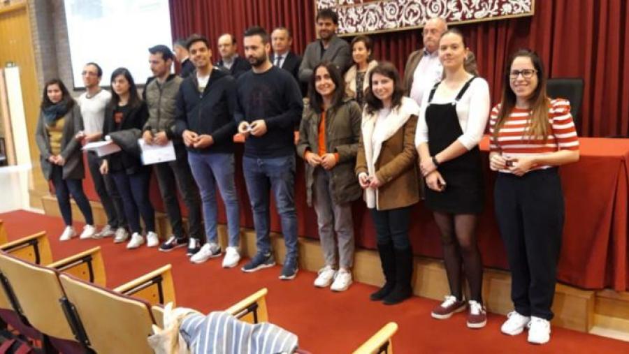 Galardoados e autoridades, na entrega dos Premios San Cidre na EPS de Enxeñaría Galardoados e autoridades, na entrega dos Premios San Cidre na EPS de Enxeñaría