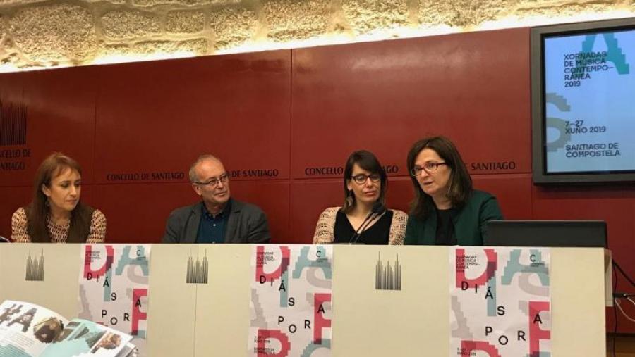De dereita a esquerda, Mar Lorenzo, Branca Novoneyra, Santiago Olmo e Belén Hernández De dereita a esquerda, Mar Lorenzo, Branca Novoneyra, Santiago Olmo e Belén Hernández