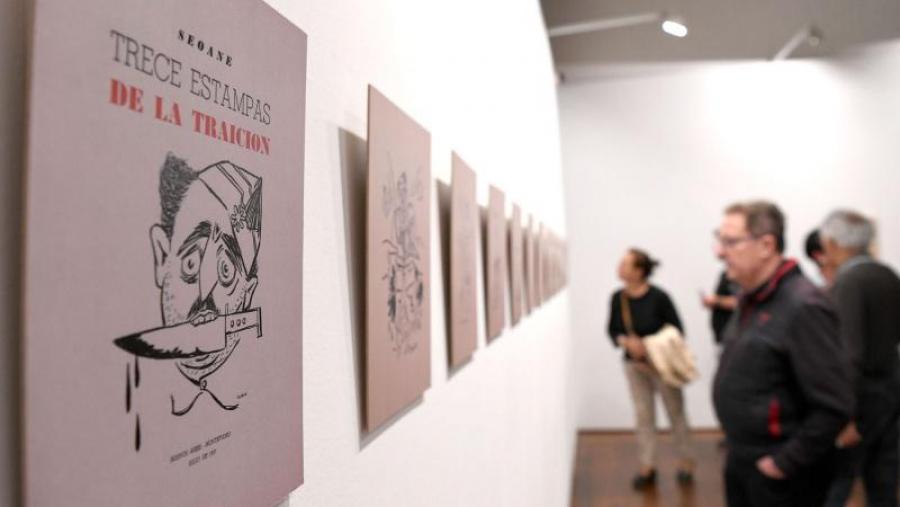 A mostra xira ao redor do álbum de debuxos Trece estampas de la traición de Luis Seoane. Foto: Santi Alvite A mostra xira ao redor do álbum de debuxos Trece estampas de la traición de Luis Seoane. Foto: Santi Alvite