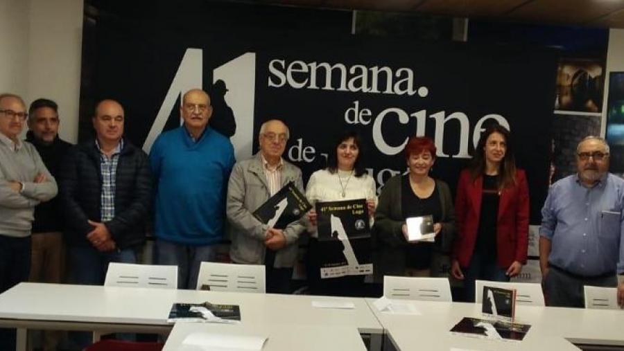 Montserrat Valcárcel, no centro, na presentación da 41 Semana de Cine de Lugo Montserrat Valcárcel, no centro, na presentación da 41 Semana de Cine de Lugo