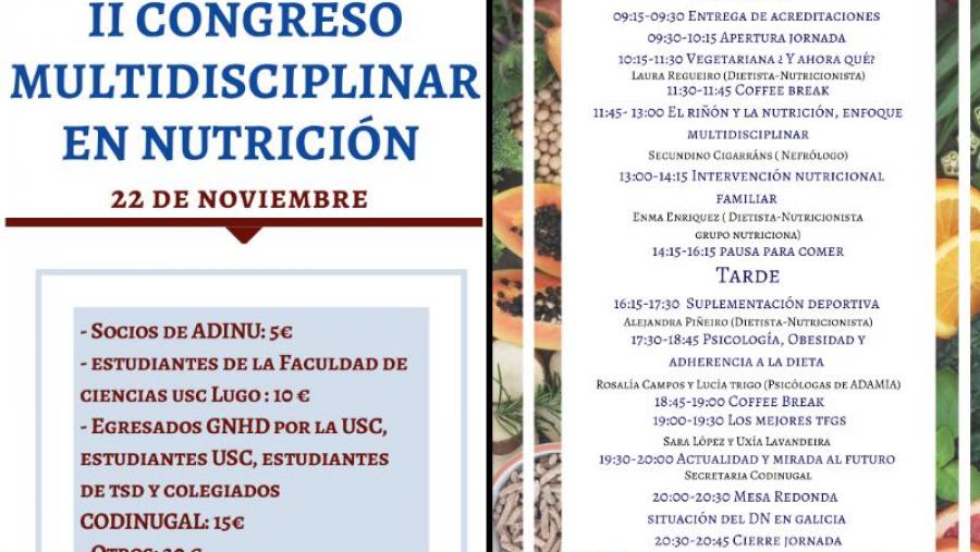 Cartaz do II Congreso Multidisciplinar en Nutrici贸n