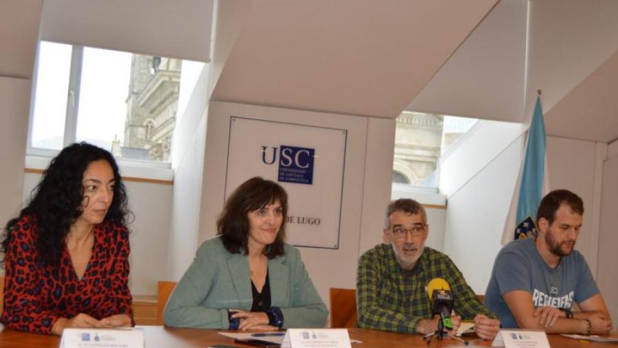 Ana Abelleira, Montserrat Valcárcel, Xusto Rodríguez e Adrián Casanova, na Vicerreitoría de Coordinación de Lugo Ana Abelleira, Montserrat Valcárcel, Xusto Rodríguez e Adrián Casanova, na Vicerreitoría de Coordinación de Lugo