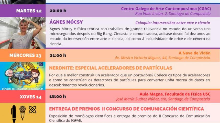 Cartel co programa de actividades previstas Cartel co programa de actividades previstas
