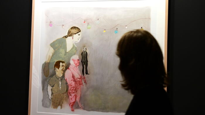Ata o 31 de outubro, na Igrexa da Universidade, pode verse a mostra ‘Abuso’ con pinturas de Amabel Míguez de la Sierra. FOTO: Santi Alvite