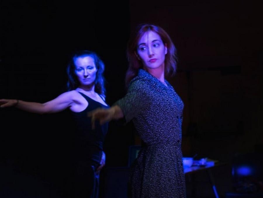 María Roja, en primeiro plano, e María Chiginskaya