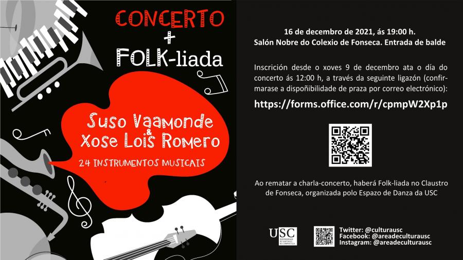 Cartel do concerto '24 instrumentos musicais'