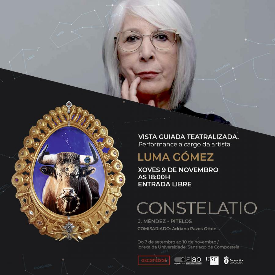 A actriz Luma Gómez conduce a última visita guiada á exposición 'CONSTELATIO'