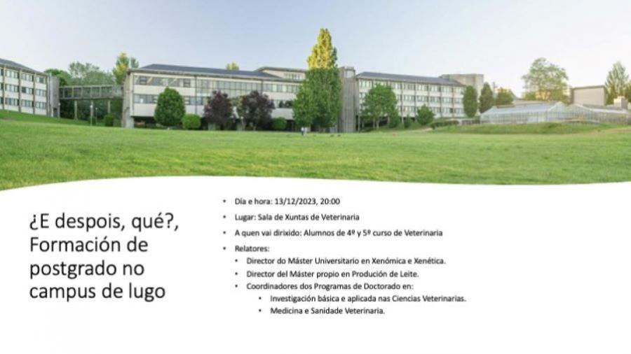 Charla "Y después, qué? Formación de postgrado en el Campus de Lugo"