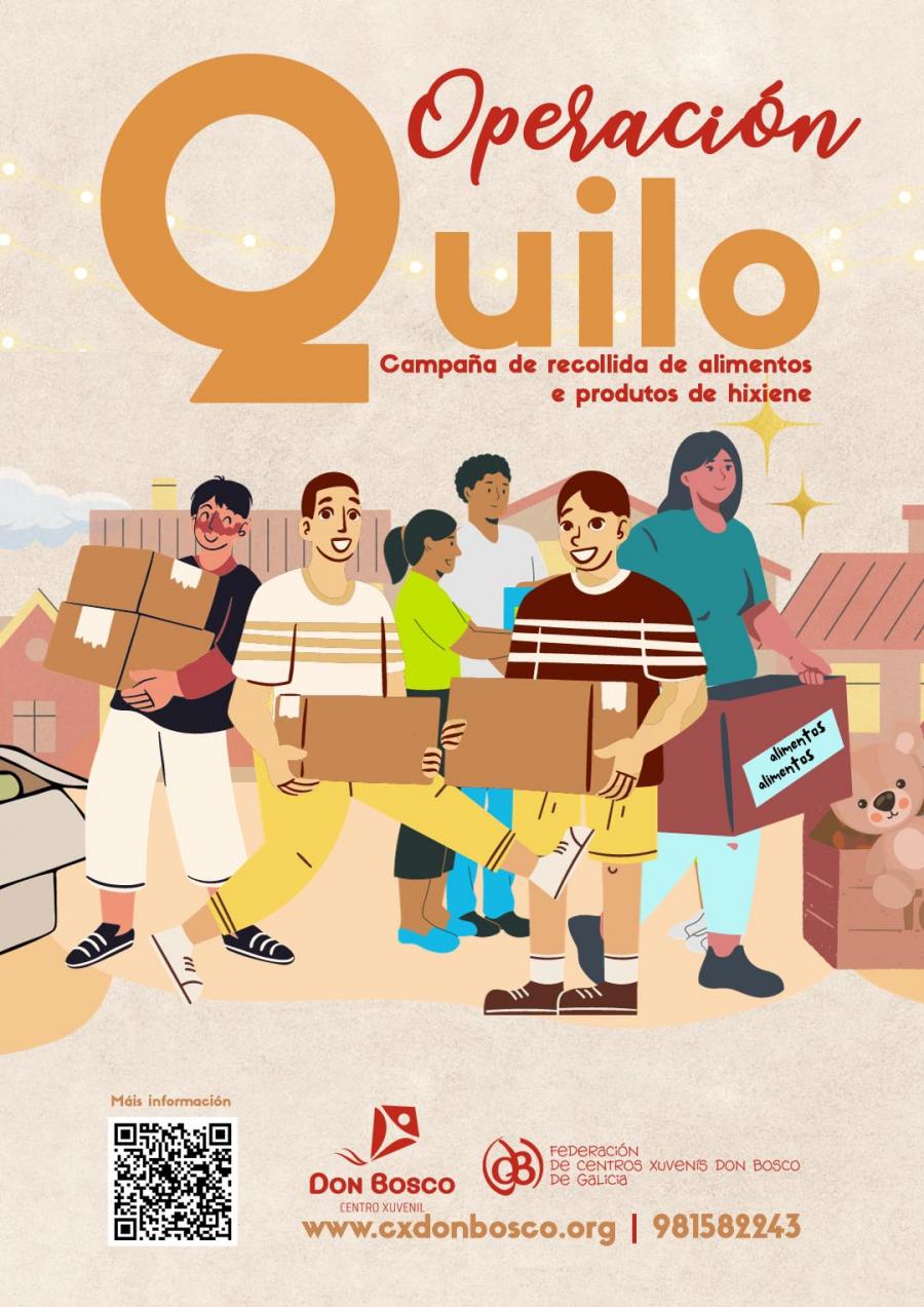 Cartel da campaña de recollida de alimentos da Operación Quilo