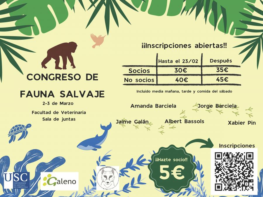 Congreso de Fauna Salvaje, 2-3 de marzo, Sala de Juntas, Facultad de Veterinaria