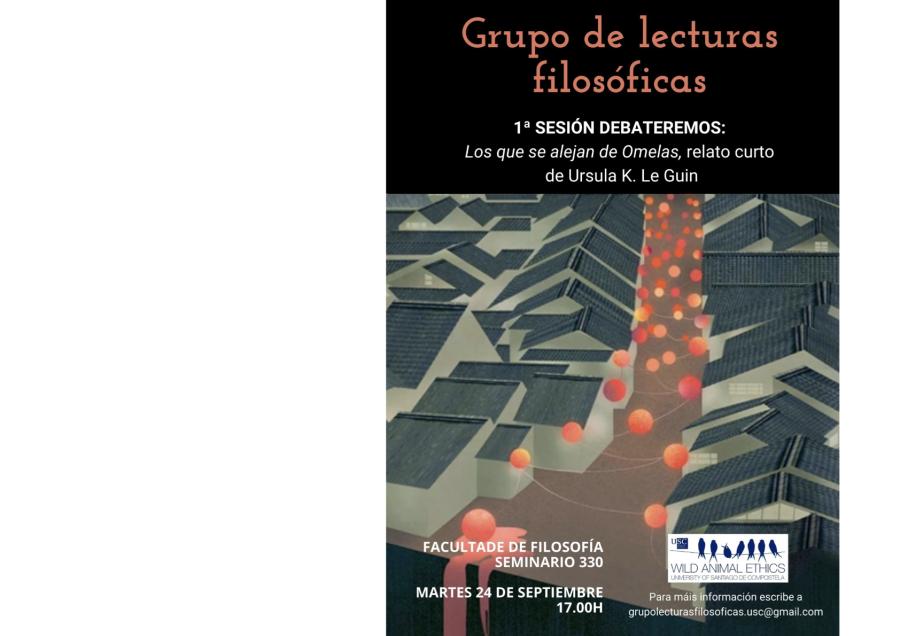 Cartaz do grupo de lecturas filosóficas