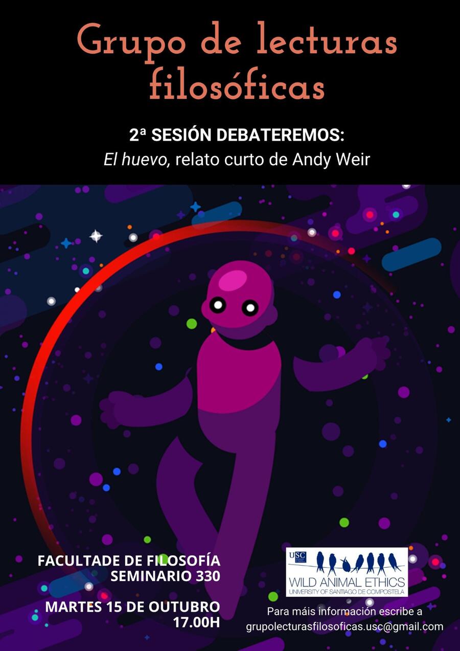 Cartaz do grupo de lecturas filosóficas