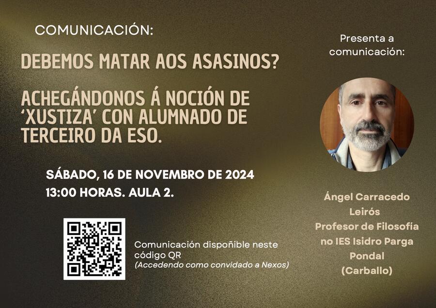 Cartaz da comunicación de Ángel Carracedo Leirós