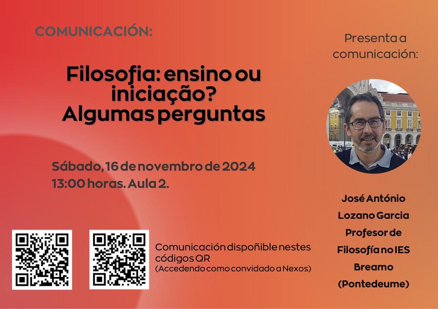 Cartaz da comunicación de José António Lozano García