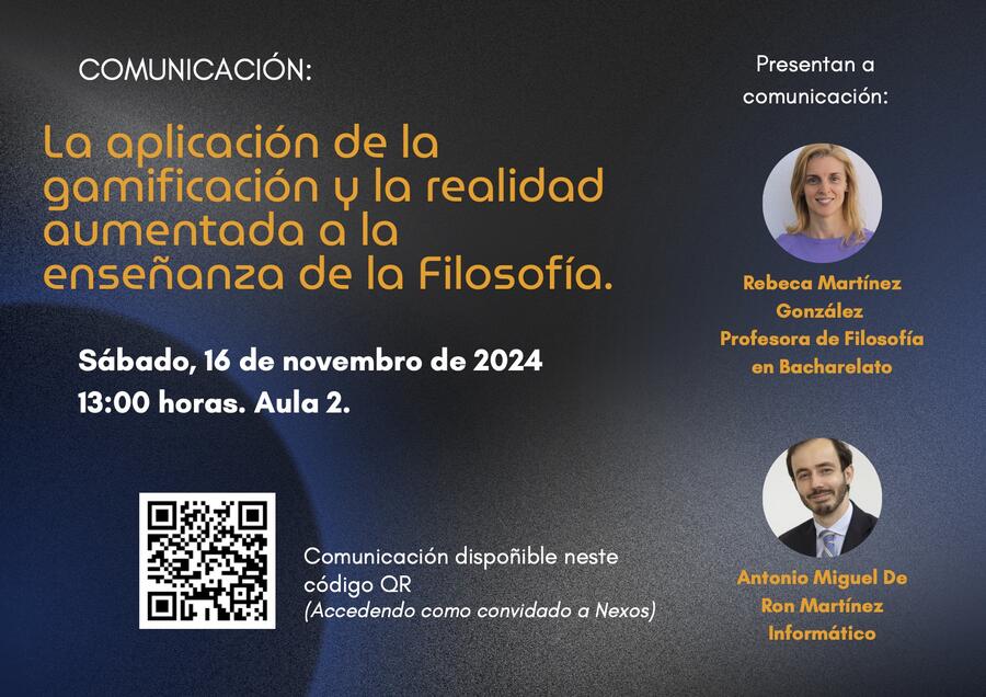 Cartaz da comunicación de Rebeca Martínez González e Antonio Miguel de Ron Martínez