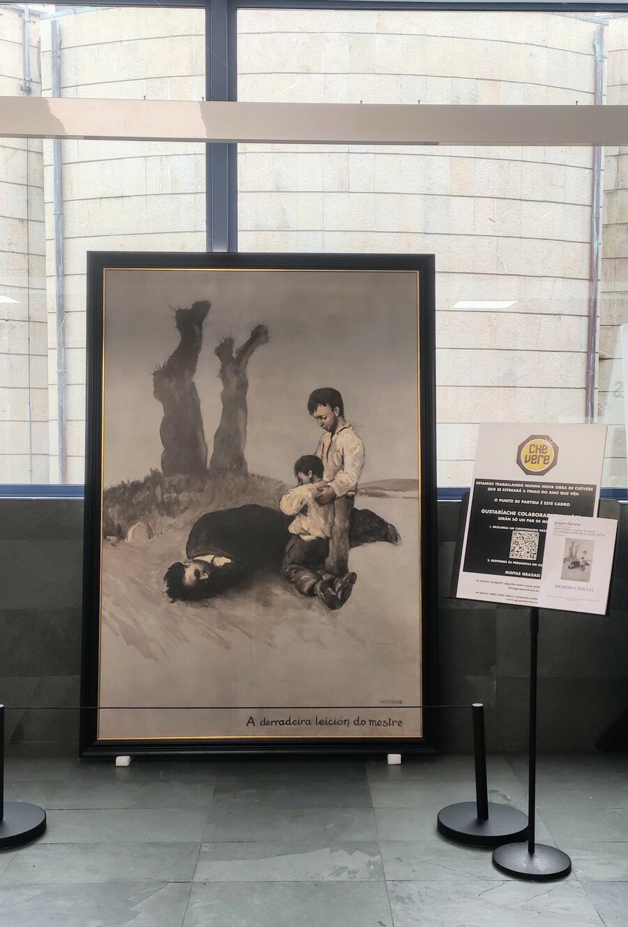 A reprodución da obra de Castelao pode visitarse na sala de lecer da biblioteca ata o 30 de maio