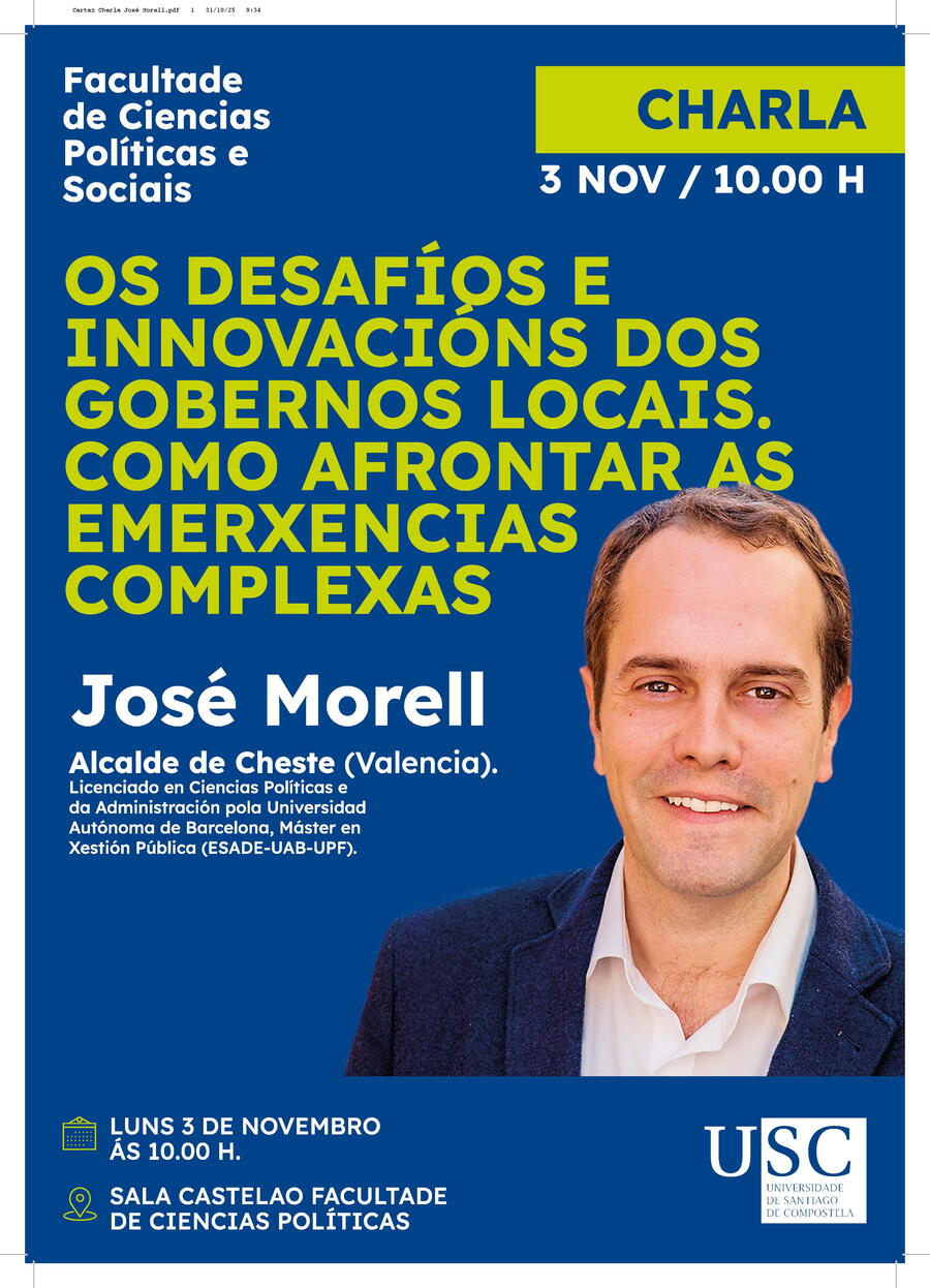 Cartaz Charla José Morell