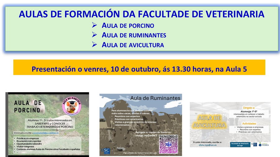 Presentación das Aulas de Formación da Facultade de Veterinaria, 10 de outubro, Aula 5