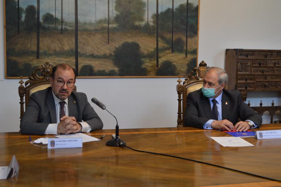 Antonio López e José Tomé, na Deputación Provincial de Lugo