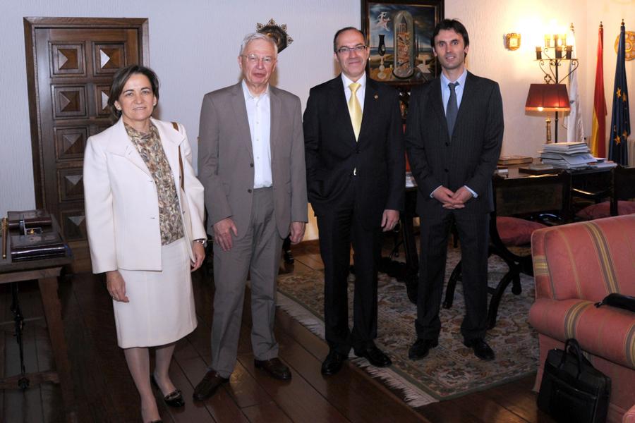 María José Alonso, Jean-Marie Lehn, Senén Barro e Jorge Mira