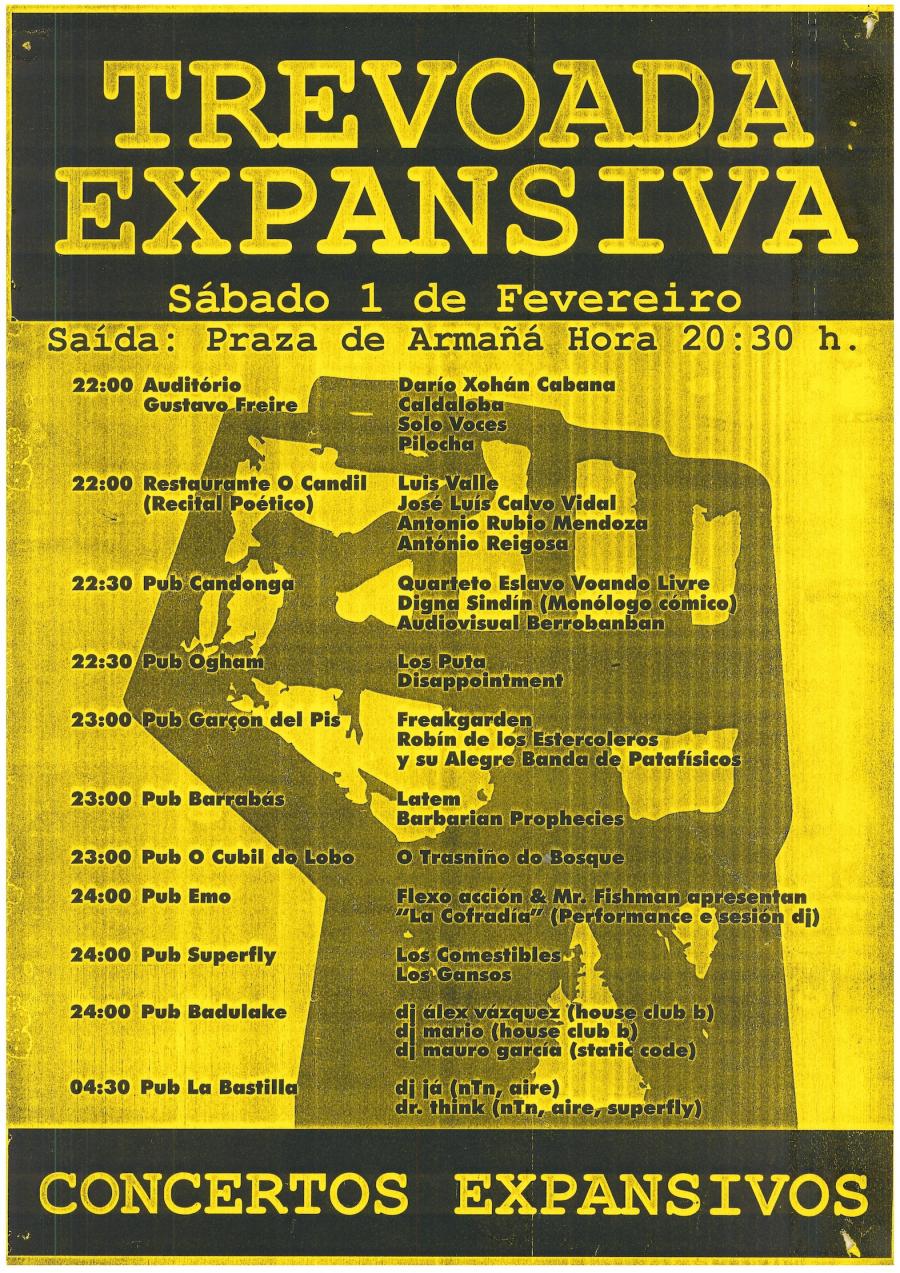 Detalle da exposición (Arquivo da Asoc. Unha Gran Burla Negra, depositados na Biblioteca da USC)