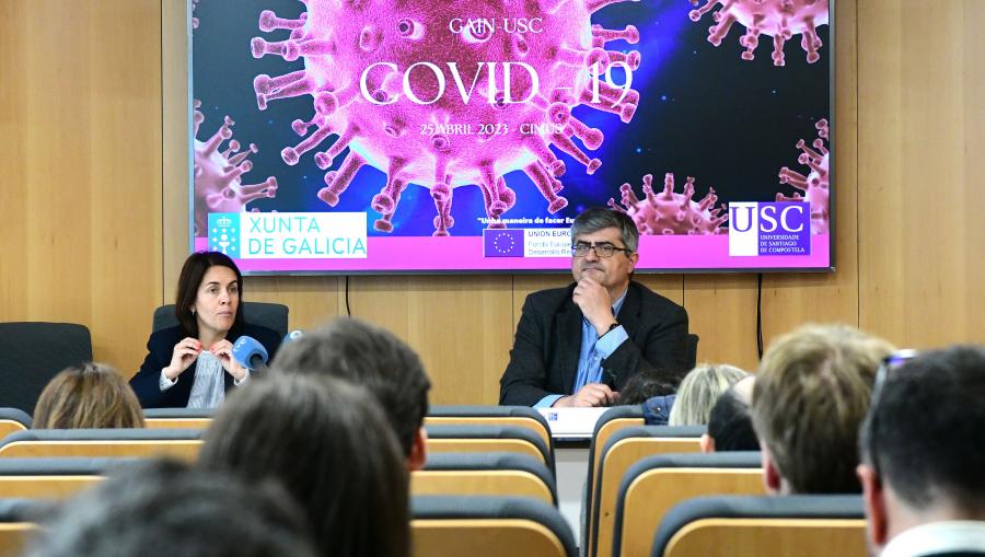 Vicente Pérez e Patricia Argerey na inauguración da xornada. FOTO: Santi Alvite
