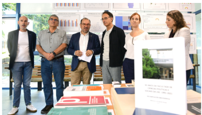 De esquerda a dereita, José Rodríguez, Francisco Méndez, Antonio López, Ramón Bouzas, Isabel Diz e Mabela Casal. FOTO: Santi Alvite