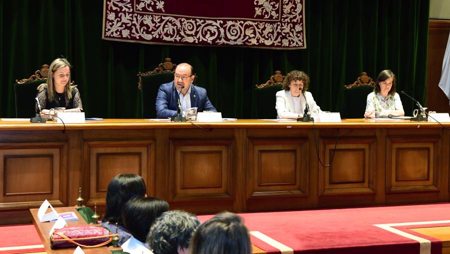 De esquerda a dereita, Sandra Vázquez, Antonio López, Goretti Sanmartín e Marta Pérez Pereiro. FOTO: Santi Alvite