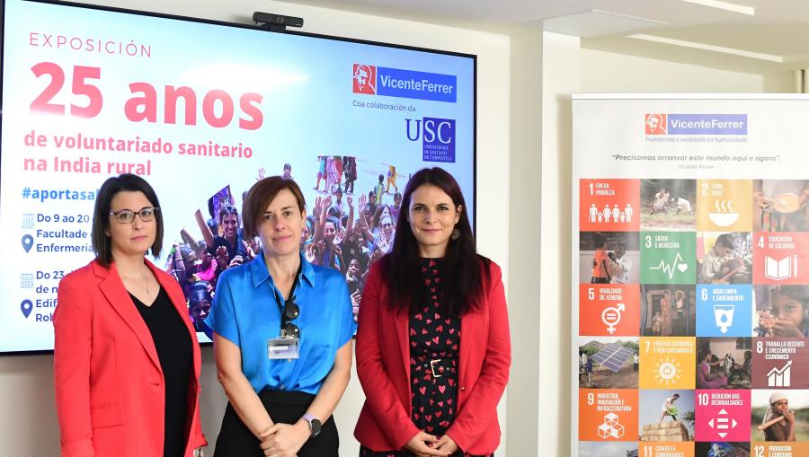 De esquerda a dereita, Raquel Rodríguez, Pilar Murias e María Moldes. FOTO: Santi Alvite