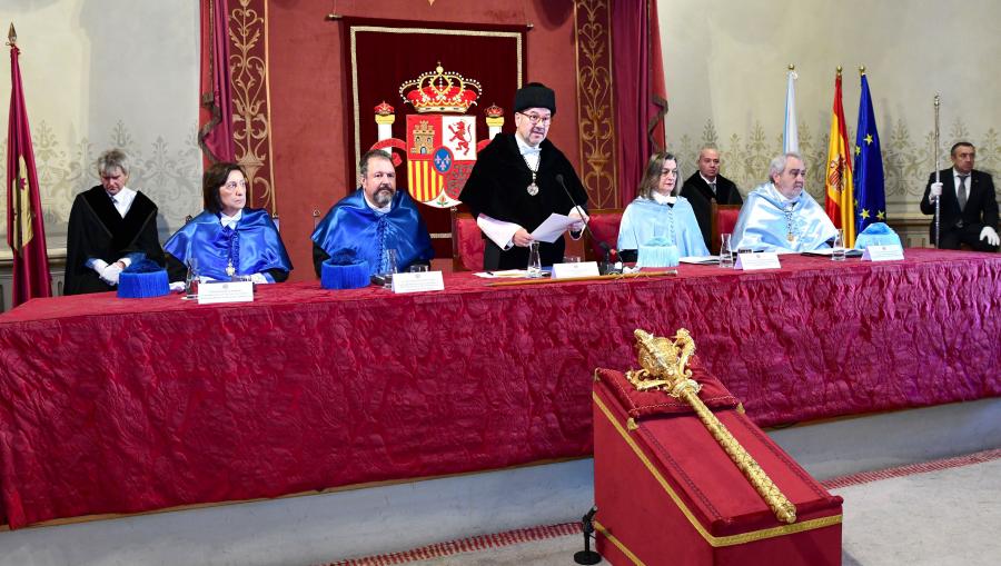 O reitor durante a súa intervención. FOTO: Santi Alvite