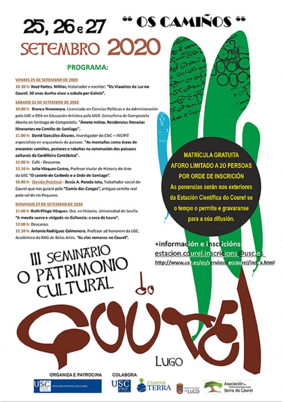 Cartaz do III Seminario Patrimonio Cultural do Courel