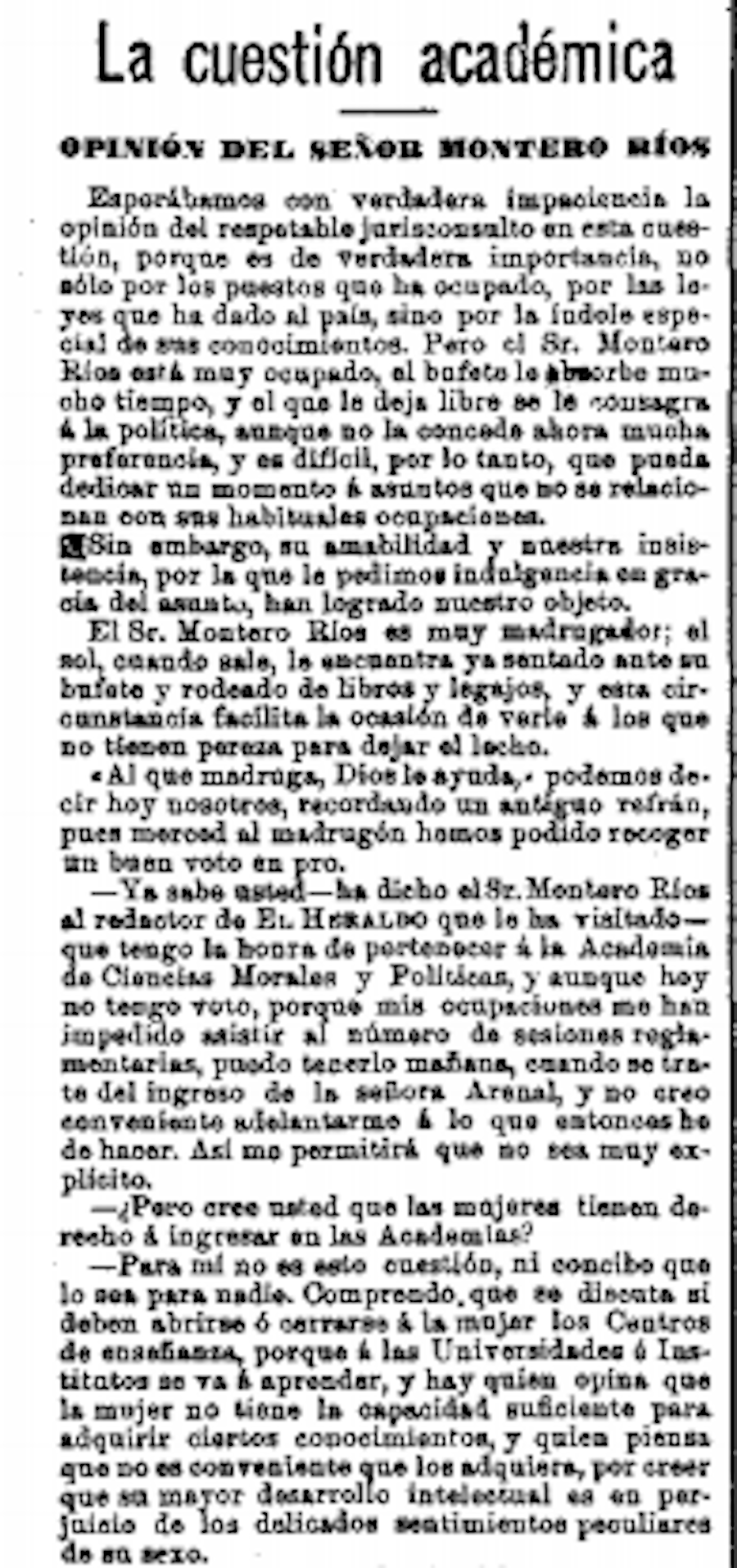 Comezo do artigo