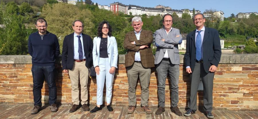 De esquerda a dereita, Emilio Díaz, Francisco Ortega, Alba Vázquez, Manuel Marey, Martín Barrasa e Antonio Brasa