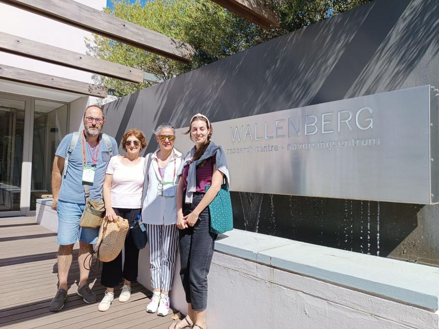 Cancela, Vilanova, Fandiño e Rodríguez, na Universidade de Stellenbosch, en Suráfrica