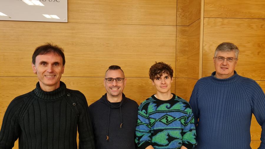 De esquerda a dereita, Jorge Mira, Luís F. Seoane, Martín Saavedra e Alberto P. Muñuzuri