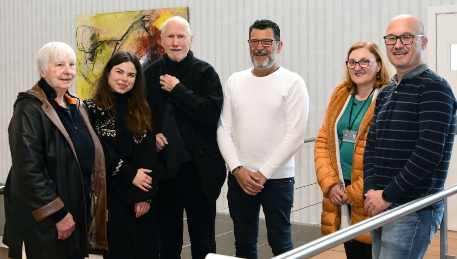 De esquerda a dereita, Almut Kappeler, Nuria Kolb, Detlef Kappeler, Jesús López Romalde, Otilia Reyes Ferreira e Javier Salgado Castro. FOTO: Santi Alvite