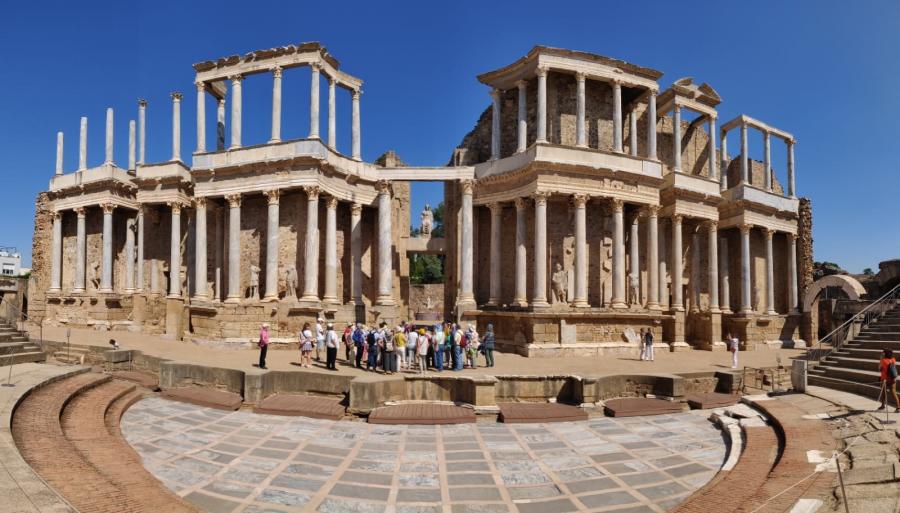 Visita ao teatro romano de Mérida