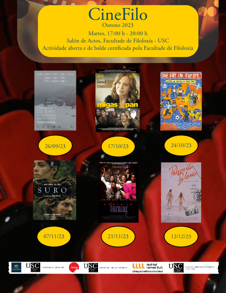 Programa de sesións do CineFilo para o outono de 2023